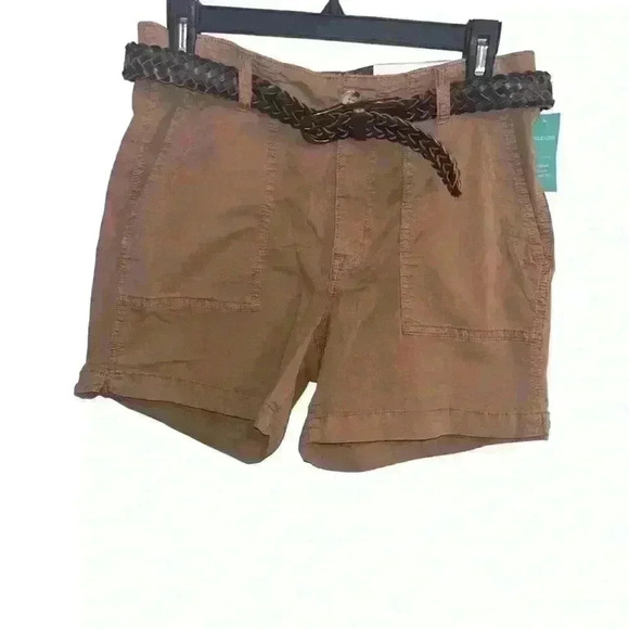 Maurices Belted Utility Weekender Shorts Toffee Size 4 NWT - Picture 2 of 4